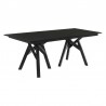 Armen Living Cortina and Varde 5 Piece Black Rectangular Dining Set - Table Side