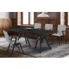 Armen Living Cortina and Varde 5 Piece Black Rectangular Dining Set 