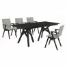 Cortina Varde 5 Piece Black Dining Set - Cortina Varde 5 Piece Black Dining Set
