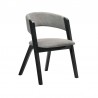 Armen Living Cortina and Rowan 5 Piece Black Rectangular Dining Set- Chair Side