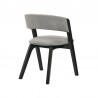 Armen Living Cortina and Rowan 5 Piece Black Rectangular Dining Set- Chair Back