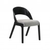 Armen Living Cortina and Polly 5 Piece Black Rectangular Dining Set- Chair Side