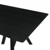 Armen Living Cortina and Polly 5 Piece Black Rectangular Dining Set- Table Top
