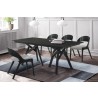 Armen Living Cortina and Polly 5 Piece Black Rectangular Dining Set