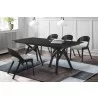 Cortina Polly 5 Piece Black Dining Set - Lifestyle - Cortina Polly 5 Piece Black Dining Set - Lifestyle