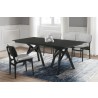 Armen Living Cortina and Lima 5 Piece Black Rectangular Dining Set 