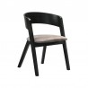 Armen Living Cortina and Jackie 5 Piece Black Rectangular Dining Set- Chair Side