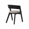 Cortina Jackie Black Dining Chair - Back Angled - Cortina Jackie Black Dining Chair - Back Angled
