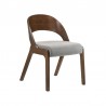 Armen Living Cortina and Polly 5 Piece Walnut Rectangular Dining Set- Chair