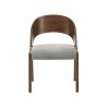 Armen Living Cortina and Polly 5 Piece Walnut Rectangular Dining Set- Chair Front