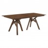 Armen Living Cortina and Polly 5 Piece Walnut Rectangular Dining Set- Table Side