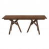 Armen Living Cortina and Polly 5 Piece Walnut Rectangular Dining Set- Table Front