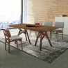 Armen Living Cortina and Lima 5 Piece Walnut Rectangular Dining Set