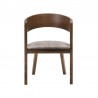 Armen Living Cortina and Jackie 5 Piece Walnut Rectangular Dining Set- Chair Front