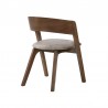 Armen Living Cortina and Jackie 5 Piece Walnut Rectangular Dining Set- Chair Back
