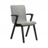 Armen Living Cirque and Varde 5 Piece Black Round Dining Set- Chair Side