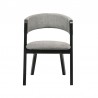 Armen Living Cirque and Rowan 5 Piece Black Round Dining Set- Chair Front