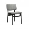 Armen Living Cirque and Lima 5 Piece Black Round Dining Set- Chair Side