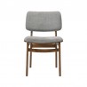 Armen Living Cirque and Lima 5 Piece Walnut Round Dining Set Chair  Front