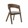 Armen Living Cirque and Jackie 5 Piece Walnut Round Dining Set- Chair Side - Armen Living Cirque and Jackie 5 Piece Walnut Round Dining Set- Chair Side