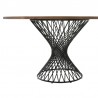 Armen Living Cirque and Jackie 5 Piece Walnut Round Dining Set- Table