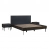 Armen Living Cross Dark Gray Solid Oak 3pc Bedroom Set