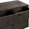 Armen Living Cross Dark Gray Solid Oak King Or Queen 4pc Bedroom Set 08