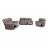 Armen Living Estelle Power Reclining 3 Piece Sofa and Recliner Set In Gunmetal Fabric 1