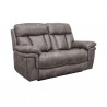 Armen Living Estelle Power Reclining 3 Piece Sofa and Recliner Set In Gunmetal Fabric 5