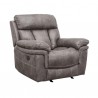 Armen Living Estelle Power Reclining 3 Piece Sofa and Recliner Set In Gunmetal Fabric 8