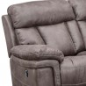 Armen Living Estelle Power Reclining 3 Piece Sofa and Recliner Set In Gunmetal Fabric 7