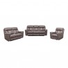 Armen Living Estelle Power Reclining 3 Piece Sofa and Recliner Set In Gunmetal Fabric 2