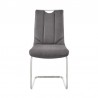 Armen Living Fenton and Gray Pacific 5 Piece Modern Rectangular Dining Set with Metal Base - Chair Front