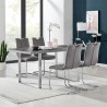 Armen Living Fenton and Gray Pacific 5 Piece Modern Rectangular Dining Set with Metal Base