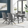 Armen Living Fenton and Charcoal Monarch 5 Piece Modern Rectangular Dining Set