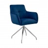 Armen Living Fenton and Blue Noah Piece Modern Rectangular Dining Set Chair