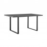 Armen Living Fenton and Gray Pacific 5 Piece Modern Rectangular Dining Set with Black Base - Table Side