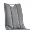 Armen Living Fenton and Gray Pacific 5 Piece Modern Rectangular Dining Set with Black Base - Chair