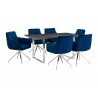 Armen Living Fenton and Blue Noah 7 Piece Modern Rectangular Dining Set