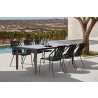 Armen Living Fineline And Clip Indoor Outdoor 9 Piece Dining Set In Dark Eucalyptus Wood With Superstone And Rope 1