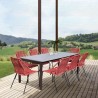 Armen Living Fineline And Clip Indoor Outdoor 9 Piece Dining Set In Dark Eucalyptus Wood With Superstone And Rope 3