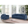 Armen Living Heritage 2 Piece Blue/Grey Fabric Upholstered Sofa & Chair Set 20
