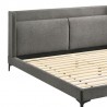 Armen Living Legend 4 Piece Gray Fabric King Or Queen Platform Bedroom Set with Dresser And Nightstands 03