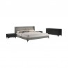 Armen Living Legend 4 Piece Gray Fabric King Or Queen Platform Bedroom Set with Dresser And Nightstands 01