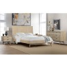Armen Living Baly 4 Piece Acacia Platform Bedroom Set with Dresser and Nightstands