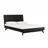 Armen Living Baly 3 Piece Acacia Platform Bed and Nightstands Bedroom Set Front