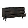 Armen Living Baly 4 Piece Acacia Platform Bedroom Set with Dresser