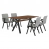Armen Living Laredo and Varde 5 Piece Black Rectangular Dining Set
