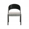 Armen Living Laredo and Polly 5 Piece Black Rectangular Dining Set- Chair Front