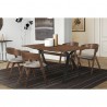 Armen Living Laredo and Jackie 5 Piece Walnut Rectangular Dining Set